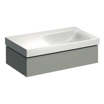 - GEBERIT Xeno2 Szafka pod umywalkę 90 cm , prawa, 1 szuflada, ciepły szary mat 500514001 - 500.514.00.1 - Łazienki Szydłowski