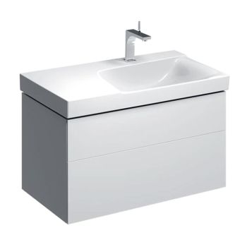 - GEBERIT Xeno2 Szafka pod umywalkę 90 cm prawa, 2 szuflady, biały połysk 500516011 - 500.516.01.1 - Łazienki Szydłowski