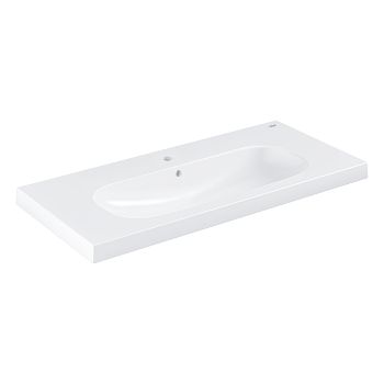 - GROHE-Euro Ceramic Umywalka meblowa 100x46 cm biały połysk z powłoką Pure Guard 3958500H - 3958500H - Łazienki Szydłowski
