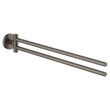 - GROHE-Essentials Wieszak na ręcznik dwuramienny kolor brushed hard graphite 40371AL1 - 40371AL1 - Łazienki Szydłowski