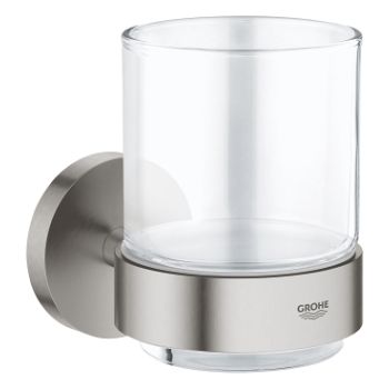 - GROHE-Essentials Szklanka z uchwytem kolor stal nierdzewna 40447DC1 - 40447DC1 - Łazienki Szydłowski