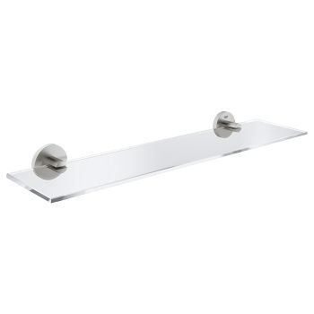 - GROHE-Essentials półka szklana 38 cm z uchwytami stal nierdzewna 40799DC1 - 40799DC1 - Łazienki Szydłowski