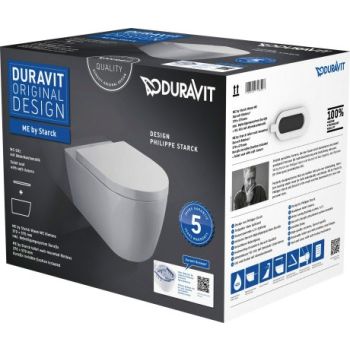  - DURAVIT ME by Starck Zestaw WC z miską wiszącą 37x57 cm Duravit Rimless biały połysk 45290900A1 - 45290900A1 - Łazienki Szydłowski