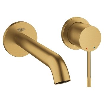 - GROHE-Essence bateria umywalkowa ścienna zasięg wylewki 18,3 cm brushed cool sunrise 19408GN1 - 19408GN1 - Łazienki Szydłowski