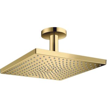 - HANSGROHE Raindance E 300 Air 1jet deszczownica 30 x 30 cm z ramieniem złoty optyczny polerowany 26250990 - 26250990 - Łazienki Szydłowski