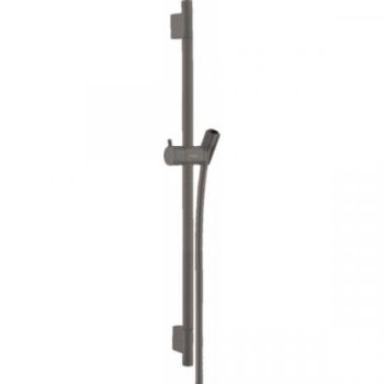  - HANSGROHE Unica Drążek prysznicowy S Puro 65 cm z wężem Isiflex 160 cm czarny chrom szczotkowany 28632340 - 28632340 - Łazienki Szydłowski