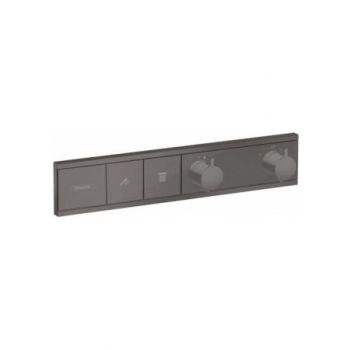 - HANSGROHE RainSelect bateria termostatyczna do ukrytej instalacji do 2 odbiorników, czarny chrom szczotkowany 15380340 - 15380340 - Łazienki Szydłowski