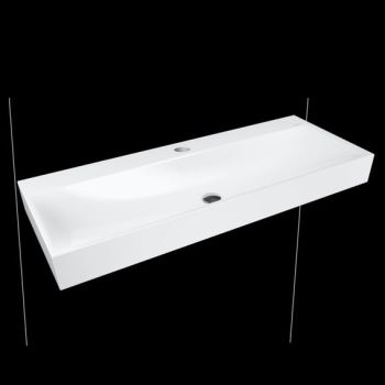 - KALDEWEI Silenio Umywalka 120 x 46 cm ścienna stal emaliowana biała z Perl-Effekt 904506303001 - 904506303001 - Łazienki Szydłowski
