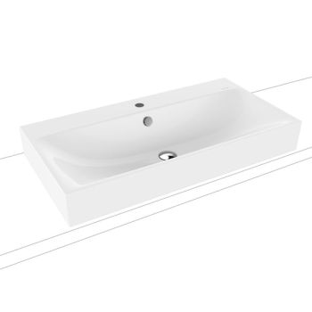 - KALDEWEI Silenio Umywalka nablatowa z przelewem 90 x 46 cm, biała 904206013001 - 904206013001 - Łazienki Szydłowski