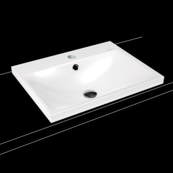 - KALDEWEI Silenio Umywalka wpuszczana w blat z przelewem 60 x 46 cm biała 903906013001 - 903906013001 - Łazienki Szydłowski