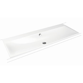 - KALDEWEI Silenio Umywalka stal emaliowana wpuszczana w blat 120 x 46 cm, podwójna z przelewem, biała z powłoką Pearl Effekt 907906043001 - 907906043001 - Łazienki Szydłowski