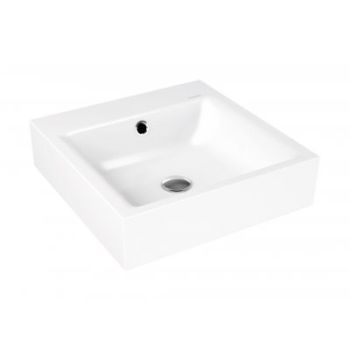 - KALDEWEI Puro Umywalka ścienna z przelewem , stal emaliowana 46 x 46 cm biała 901306013001 - 901306013001 - Łazienki Szydłowski
