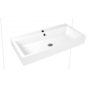- KALDEWEI Puro Umywalka ścienna, z przelewem , stal emaliowana 90 x 46 cm biała 901506013001 - 901506013001 - Łazienki Szydłowski