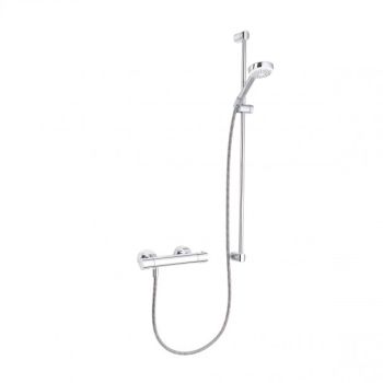  - KLUDI Logo Shower Duo zestaw prysznicowy termostatyczny z drążkiem 90 cm, chrom 685780500 - 6857805-00 - Łazienki Szydłowski