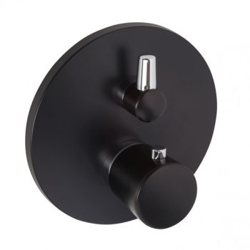  - KLUDI Balance bateria wannowo-prysznicowa z termostatem, czarny mat/chrom  528308775 - 528308775 - Łazienki Szydłowski