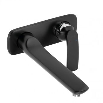 - KLUDI Balance bateria umywalkowa, wysięg wylewki 23,5 cm czarny mat/chrom 522478775 - 522478775 - Łazienki Szydłowski