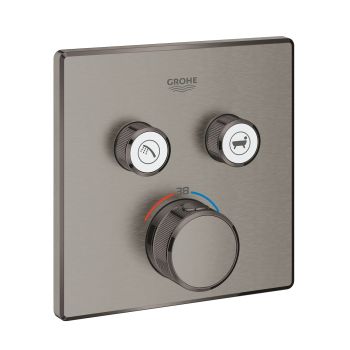 - GROHE-SmartControl Bateria termostatyczna do obsługi dwóch wyjść wody grafit szczotkowany 29124AL0 - 29124AL0 - Łazienki Szydłowski