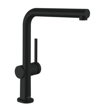 - Hansgrohe Talis M54 bateria kuchenna 270, wyciągana wylewka, 1jet, sBox czarny mat 72809670 - 72809670 - Łazienki Szydłowski