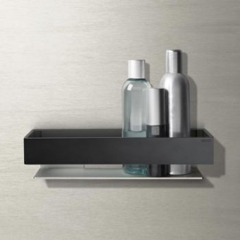 - KEUCO EDITION 11 Koszyk prysznicowy aluminium/ czarny chrom szczotkowany 11158130000 - 11158130000 - Łazienki Szydłowski