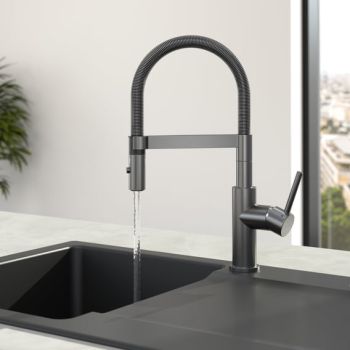 - VILLEROY&BOCH Steel Expert Compact bateria kuchenna kolor antracyt 92730005 - 92730005 - Łazienki Szydłowski