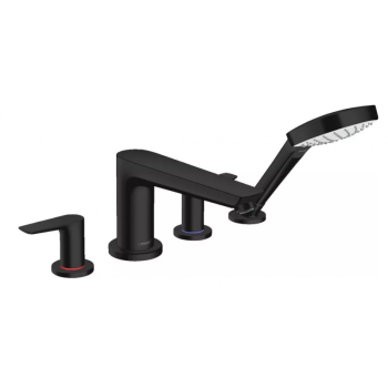  - HANSGROHE Talis E 4-otworowa bateria wannowa kolor czarny mat 71748670 - 71748670 - Łazienki Szydłowski