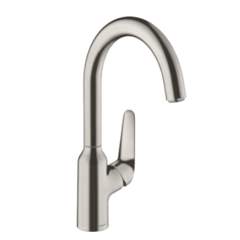 - HANSGROHE Focus bateria kuchenna kolor stal nierdzewna 71802800 - 71802800 - Łazienki Szydłowski