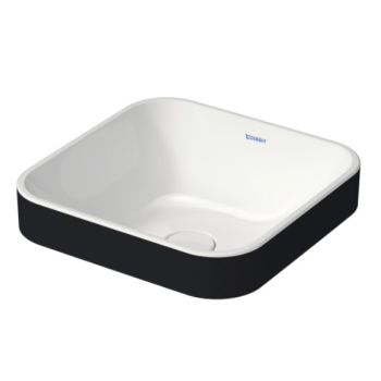 - DURAVIT Happy D.2 Plus umywalka stawiana 40x40 cm, kolor wnętrza biały, kolor zewnętrzny antracyt mat 2359406100 - 2359406100 - Łazienki Szydłowski