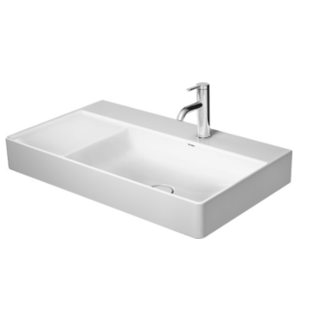  - DURAVIT DuraSquare Umywalka meblowa asymetryczna 80x47 cm biały połysk 2349800041 - 2349800041 - Łazienki Szydłowski