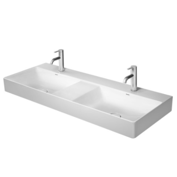  - DURAVIT DuraSquare Umywalka meblowa podwójna 120x47 cm biały połysk 2353120041 - 2353120041 - Łazienki Szydłowski