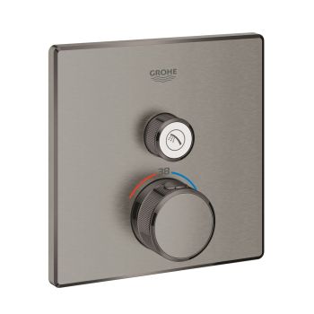 - GROHE-SmartControl Bateria termostatyczna do obsługi jednego wyjścia wody brushed hard graphite 29123AL0 - 29123AL0 - Łazienki Szydłowski