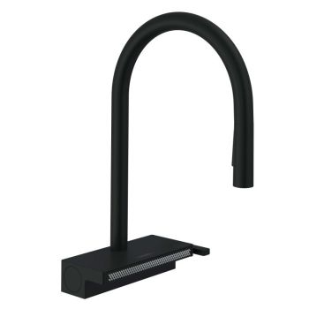 - HANSGROHE Aquno Select M81 Bateria kuchenna czarny mat 73837670 - 73837670 - Łazienki Szydłowski