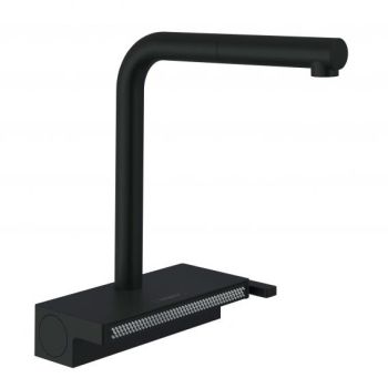 - HANSGROHE Aquno Select M81 Bateria kuchenna kolor czarny mat 73836670 - 73836670 - Łazienki Szydłowski
