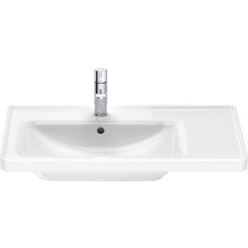 - DURAVIT D-Neo umywalka meblowa asymetryczna z otworem pod baterię 80x48cm biały połysk 2369800000 - 2369800000 - Łazienki Szydłowski