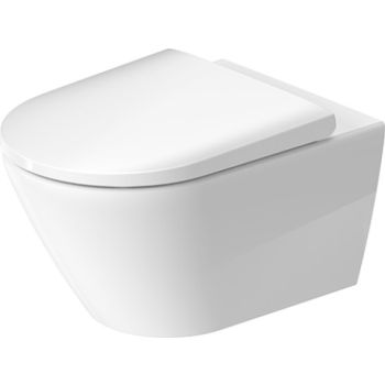 - DURAVIT D-Neo miska WC wisząca 37 x 54 cm lejowa z deską biały połysk 45770900A1 - 45770900A1 - Łazienki Szydłowski