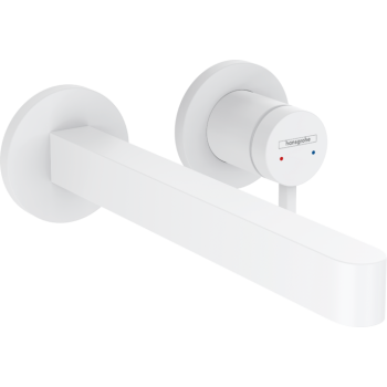  - HANSGROHE Finoris bateria umywalkowa ścienna- wylewka 22,8 cm biały mat 76050700 - 76050700 - Łazienki Szydłowski