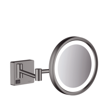 - HANSGROHE AddStoris Lusterko kosmetyczne z oświetleniem czarny chrom szczotkowany 41790340 - 41790340 - Łazienki Szydłowski