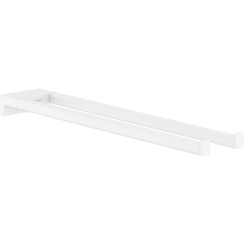  - HANSGROHE AddStoris Wieszak na ręcznik podwójny biały mat 41770700 - 41770700 - Łazienki Szydłowski