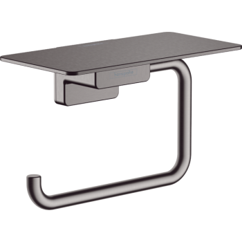 - HANSGROHE AddStoris Uchwyt na papier toaletowy z półką czarny chrom szczotkowany 41772340 - 41772340 - Łazienki Szydłowski