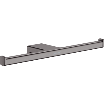 - HANSGROHE AddStoris Uchwyt na dwie rolki papieru toaletowego czarny chrom szczotkowany 41748340 - 41748340 - Łazienki Szydłowski