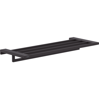 - HANSGROHE AddStoris Półka na ręczniki z wieszakiem 65 cm czarny mat 41751670 - 41751670 - Łazienki Szydłowski