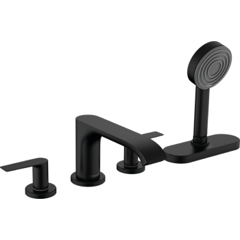  - HANSGROHE Vivenis 4-otworowa bateria na brzeg wanny z sBox czarny mat 75444670 - 75444670 - Łazienki Szydłowski