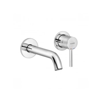 - KLUDI BOZZ Bateria umywalkowa ścienna, 18 cm chrom 382440576 - 382440576 - Łazienki Szydłowski