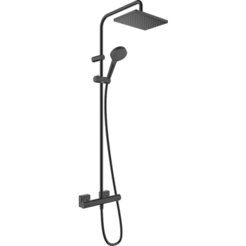 - HANSGROHE Vernis Shape Zestaw prysznicowy z deszczownicą czarny mat 26286670 - 26286670 - Łazienki Szydłowski