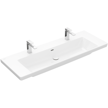  - VILLEROY&BOCH SUBWAY 3.0 Umywalka podwójna 130 x 47cm z przelewem biała z powłoką ceramic plus 4A70D4R1 - 4A70D4R1 - Łazienki Szydłowski