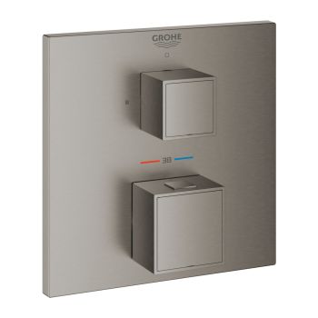 - GROHE-Grohtherm Cube Bateria termostatyczna do obsługi jednego wyjścia wody brushed hard graphite 24153AL0 - 24153AL0 - Łazienki Szydłowski