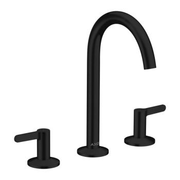 - AXOR One 3-otworowa bateria umywalkowa czarny mat 48050670 - 48050670 - Łazienki Szydłowski