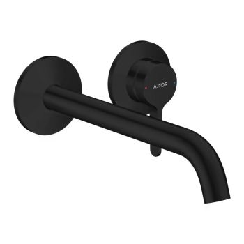 - AXOR One bateria umywalkowa, wylewka 22 cm czarny mat 48120670 - 48120670 - Łazienki Szydłowski