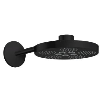 - AXOR One deszczownica 280 mm 2jet z ramieniem prysznicowym czarny mat 48492670 - 48492670 - Łazienki Szydłowski