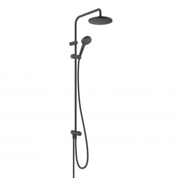 - HANSGROHE Vernis Blend zestaw prysznicowy z deszczownicą czarny mat 26099670 - 26099670 - Łazienki Szydłowski