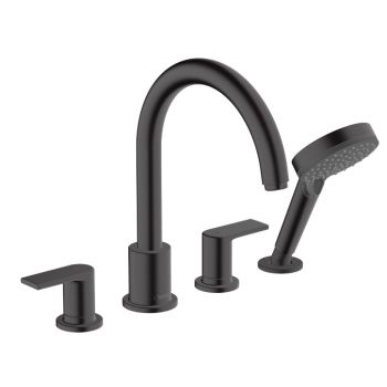 - HANSGROHE Vernis Shape Bateria wannowa 4-otworowa czarny mat 71459670 - 71459670 - Łazienki Szydłowski